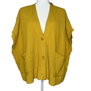 Isaac Mizrahi Mustard Yellow Cardigan